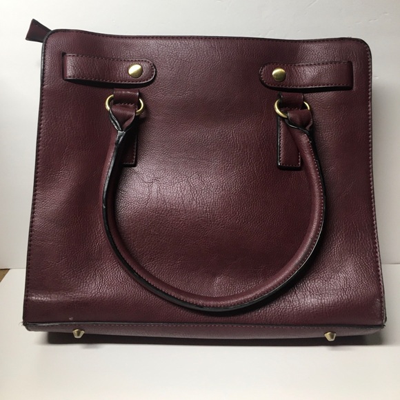 Modcloth Burgundy Large Purse Handbag Business Career - Picture 3 of 9